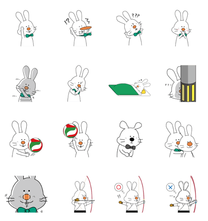 A rabbit whose expression is hard