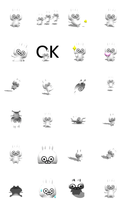 [3D] Three-dimensional rabbit!