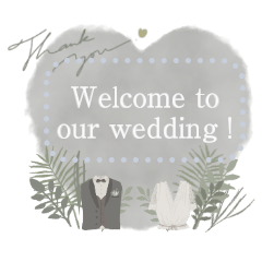 Botanical wedding sticker