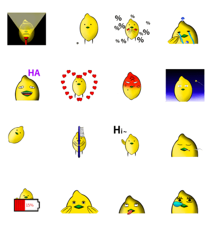 white ball rabbit family-lemon bird-move