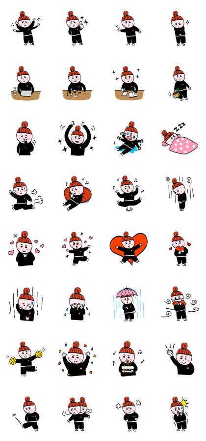Yuki's daily stickers