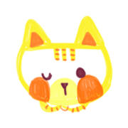 The cat his hands