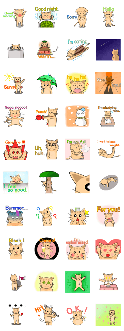 NEKOSUKETAROSUKE'S Sticker English ver.