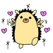 hedgehog sticker by MANMARU-DO