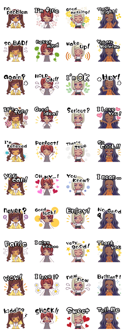 Girls Sticker vol.2(English)