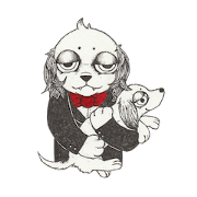 RYOMA SAEKI's LINE sticker Dog and Fish