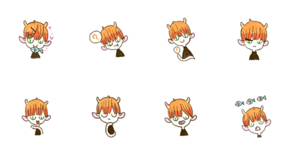 The boy cat