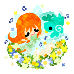 可愛い小人たち 不思議な小鳥と一緒に Line スタンプ Line Store