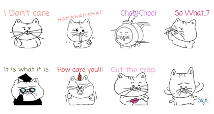 THE WHITE CAT HAS A SHARP TONGUE