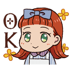 innocent redhead girl sticker