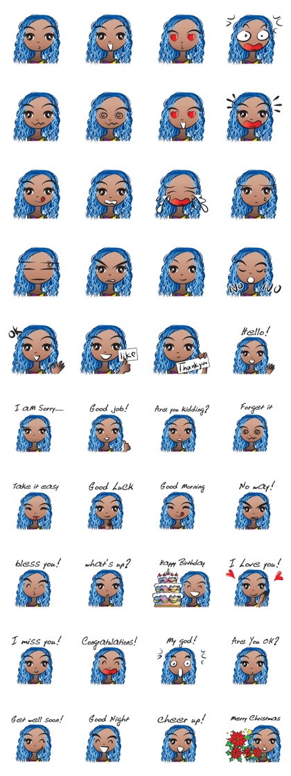 Blue hair Ava
