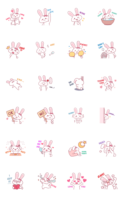 Pink rabbit boll