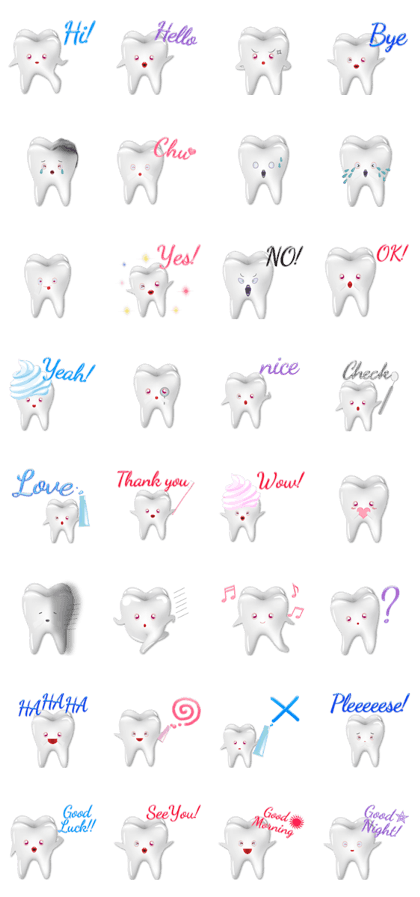 Shiny teeth