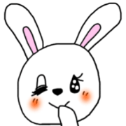 A sticker depicting everyday rabbits