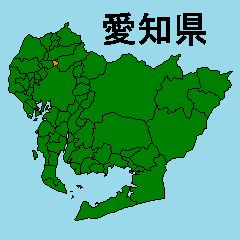 Moving sticker of Aichi map 2