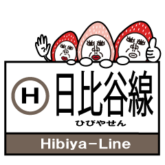 Japanese train Hibiya Line in Tokyo