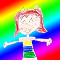 Pretty rainbow girl