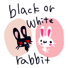 black or white rabbit 1