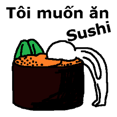 (越南語)這裡有你想吃的壽司嗎？