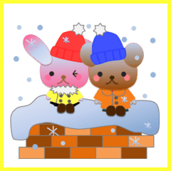 Rabbit and bear daily(Winter)