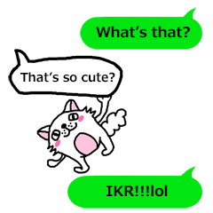 ぶさかわネコちゃん英語ver Line スタンプ Line Store