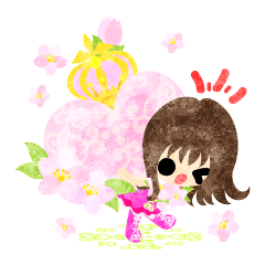 可愛い桜の小人たち