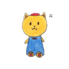 Painting yellow cat