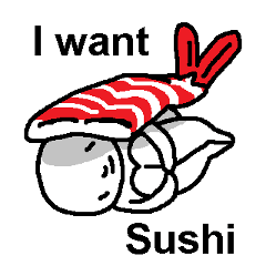 (Inglês)Quero comer Sushi