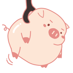 Adorable Chubby Pink Pig in Busy Tasks