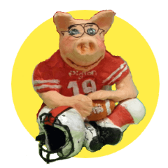 Fantastic hand-made 3D pig figure Pigton