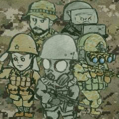 kawaii military Sticker