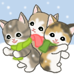 冬のもこもこ猫ちゃんズ Line スタンプ Line Store