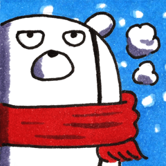 sticker of the winter bear