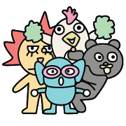 animal characters-oriented sticker.