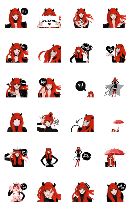 REA (Red devil girl) animation no.1 #NEW