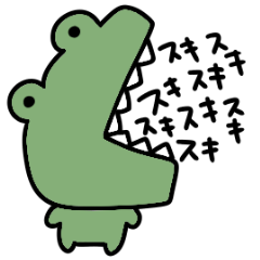 Intense surreal mini crocodile