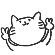 Cat with big face Sticker