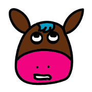 The lovely expression of the pink mule