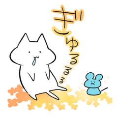 White nyanko Sticker