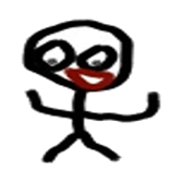 Handwriting Stickman Sticker