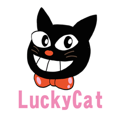 Lucky little cute black cat