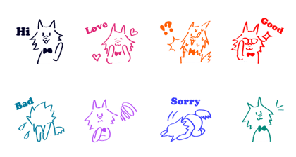 Colorful Dogs Sticker
