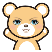 A blue eyed bear