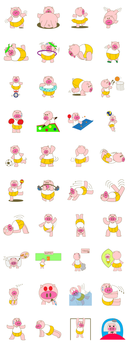 cute pig exercise