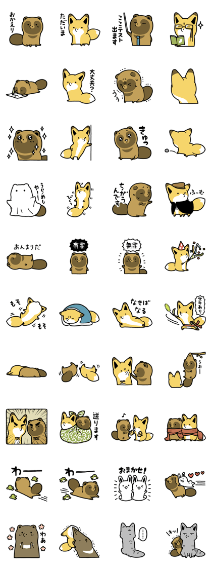 Raccoon dog & Fox 3