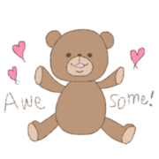 The words of praise with Teddy bear