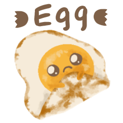 [Daily] Egg / fried egg stamp [English]