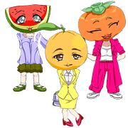Lovely Girls Fruits Valentine Chinese
