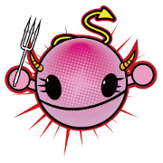 Pink devil "Pima" Sticker