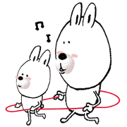 Big face rabbit USASSU stickers